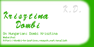 krisztina dombi business card